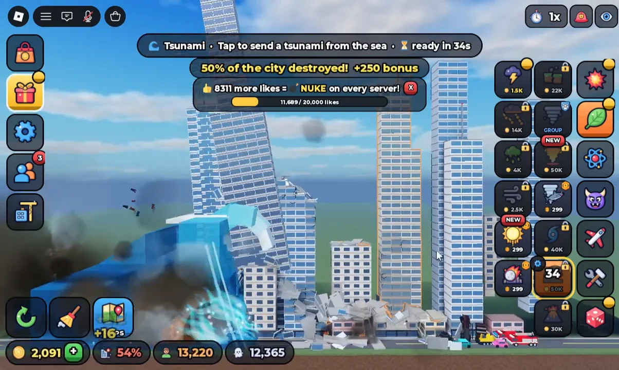 A Tsunami collapse during a recorded run